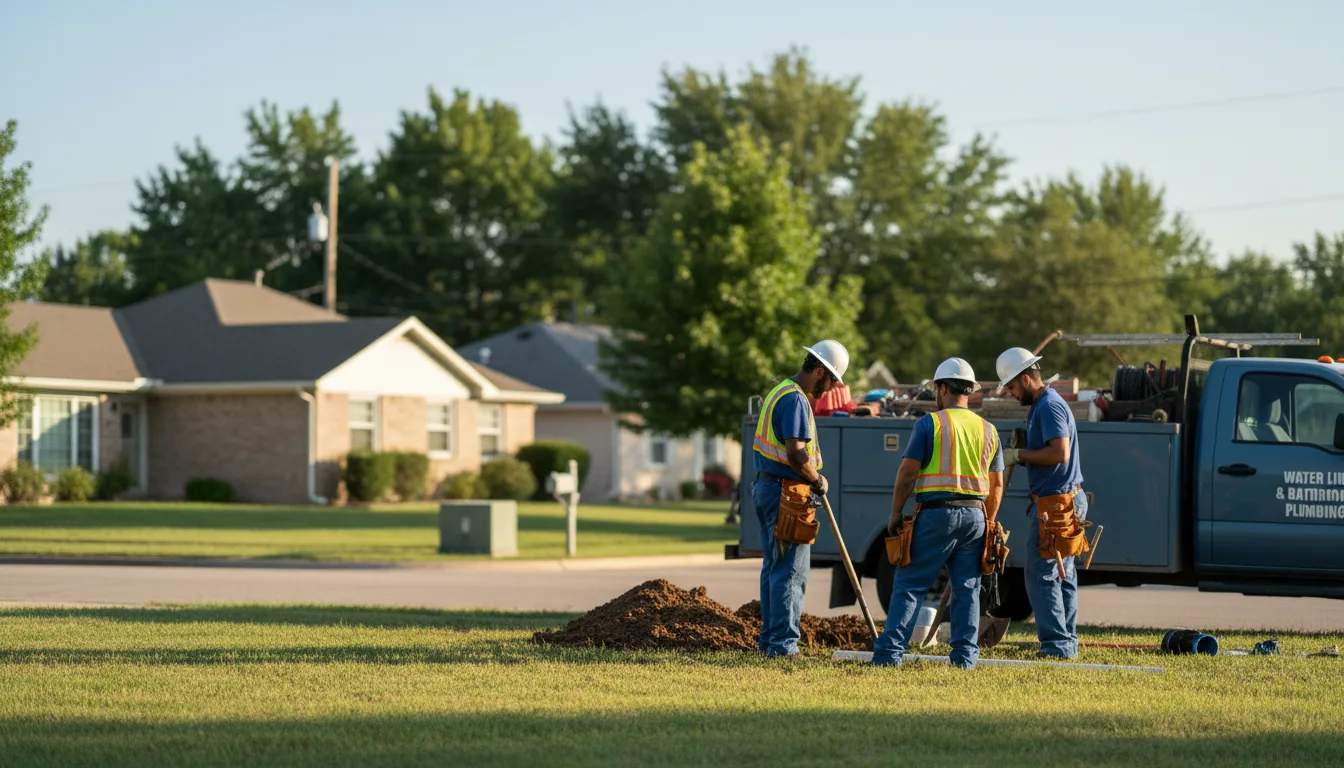 Residential water line and bathroom plumbing service in George, WA